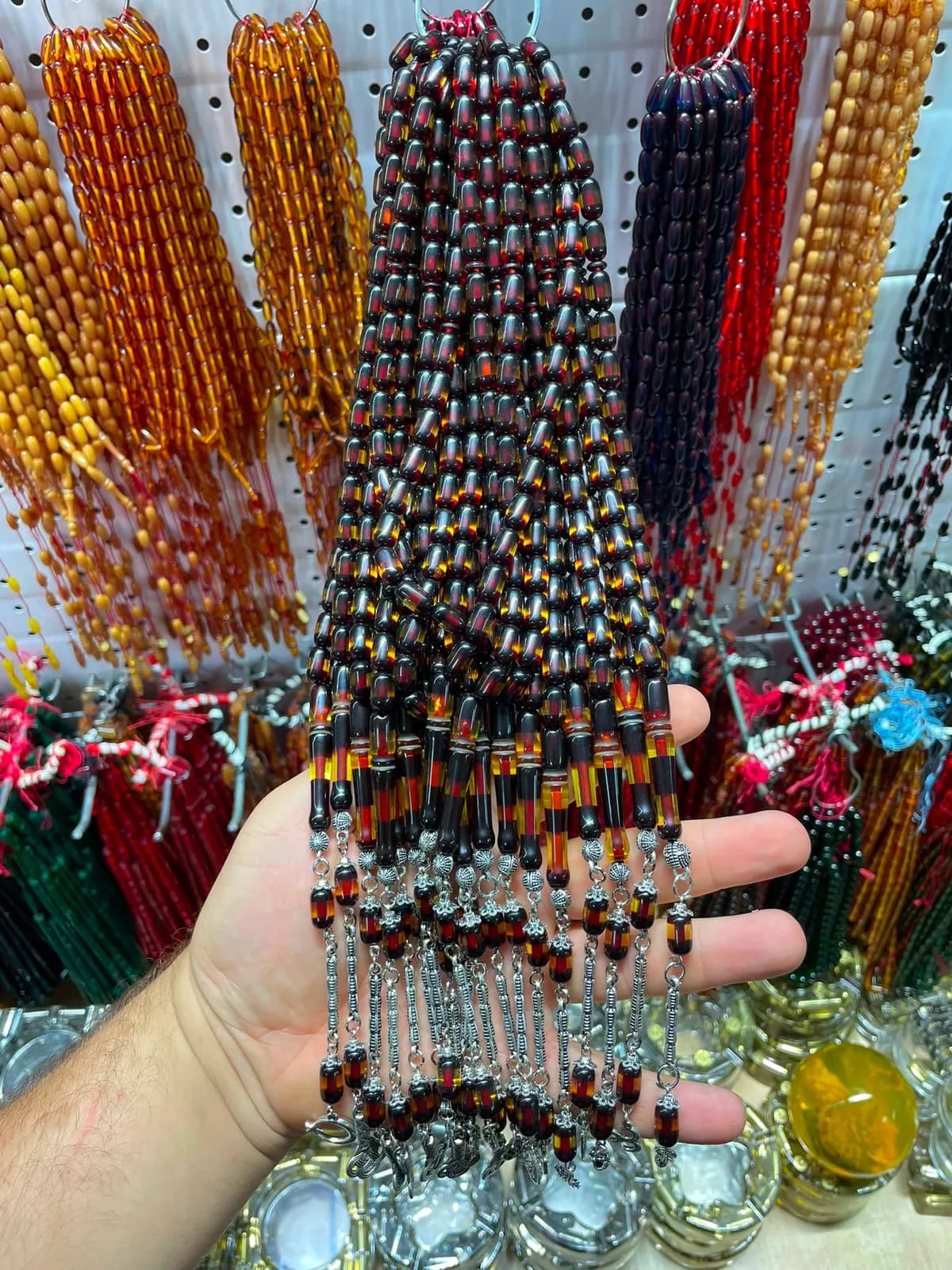 Toz Kehribar Tesbih — Siyah No.12