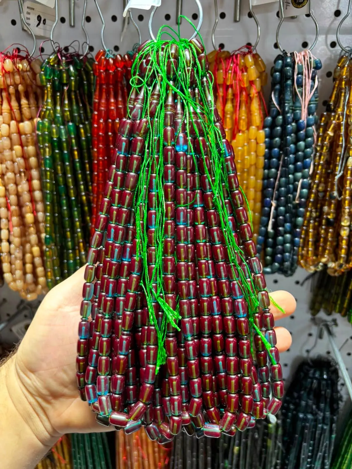 مسبحة كهرمان ناري مضغوط رقم 40