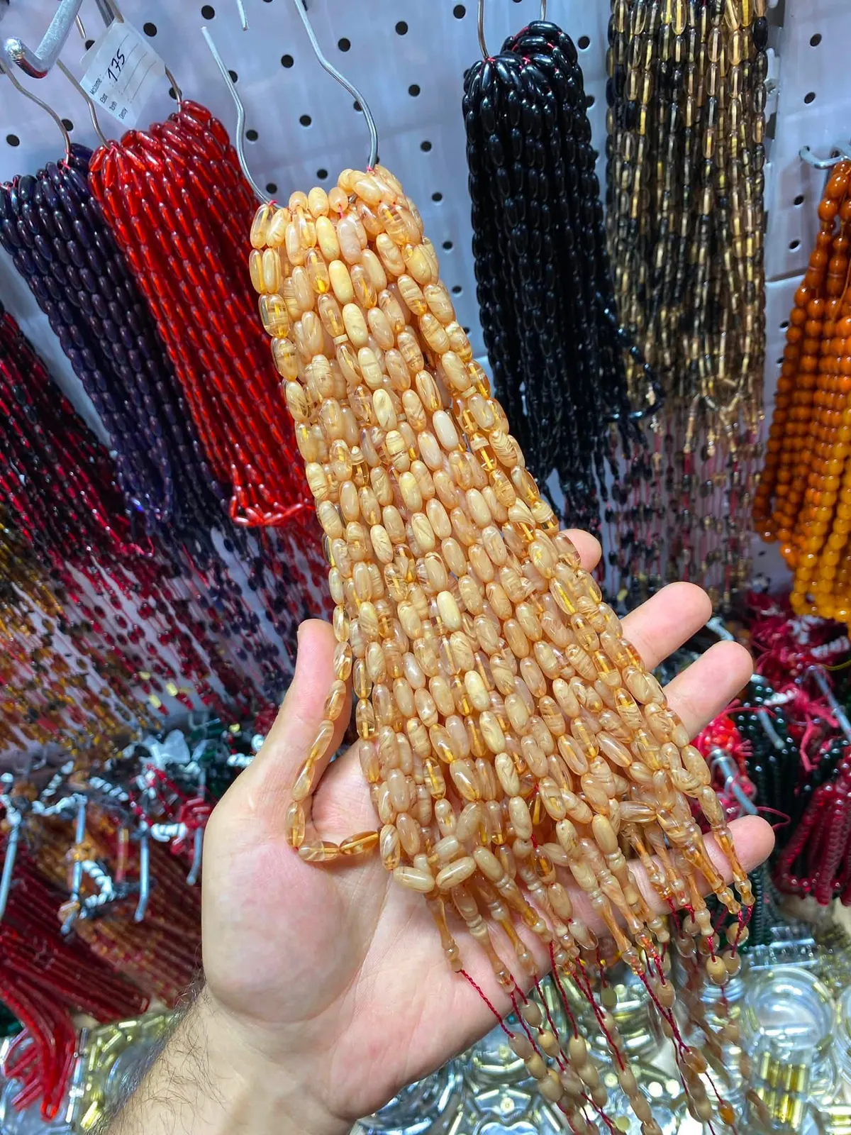 مسبحة كهرمان ناري مضغوط — السلسلة 3 — تبغي رقم 31